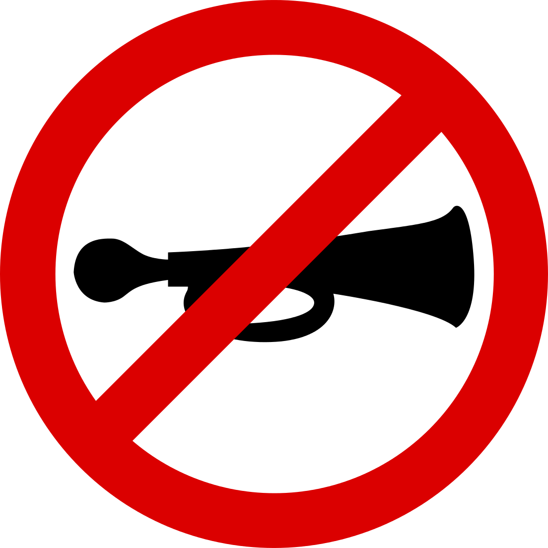 No sounding of vehicle horn